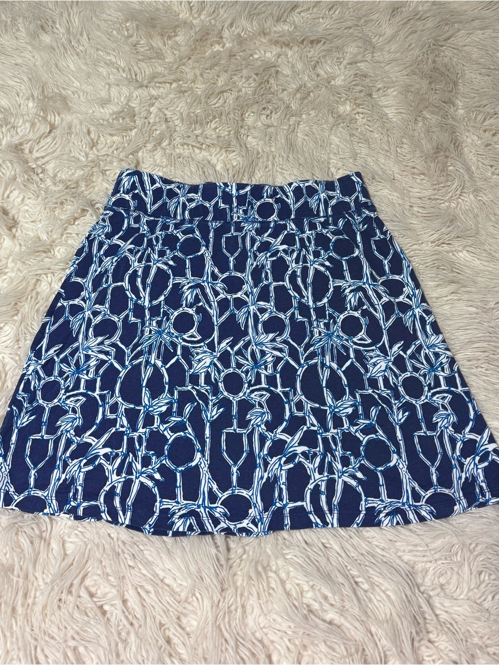 Lilly Pulitzer Brenna knit skirt Size Large Navy Bamboo
